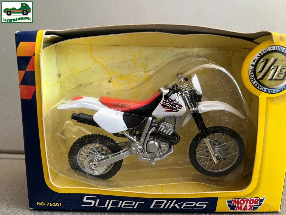 Moto miniature Honda 400R Cross Super Bikes Motor Max 1/18 - Photo 2/4