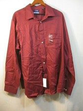 NWT Chaps Men's " Red " Regular Fit Long Sleeve Fitted Dress Shirt