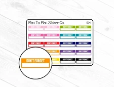 1204~~Don't Forget Boxes  Planner Stickers