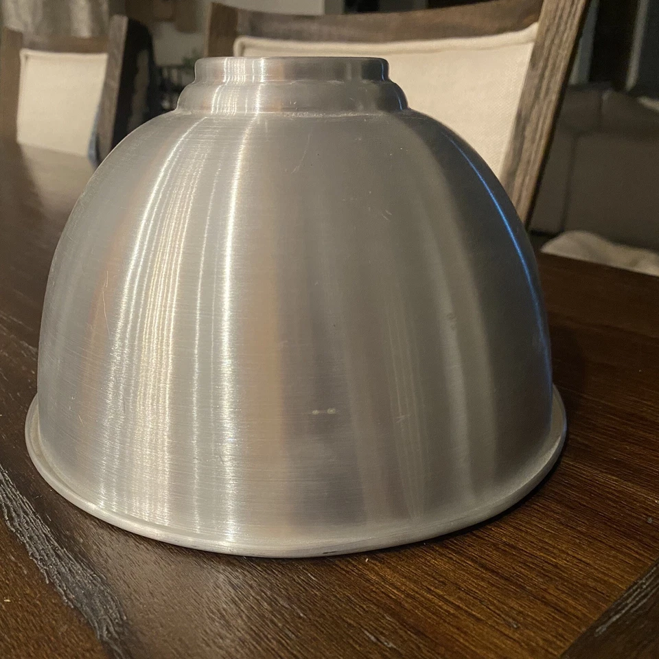 Colgante Cúpula Aluminio Cromo Cepillado IKEA De Colección SOMBRA Industrial Moderno Plateado Foto 4 de 4