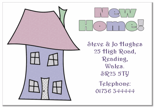 CHANGE OF ADDRESS PERSONALISED CARDS, moving, pk 10 & envelopes LILAC HOME a003 - Picture 7 of 10