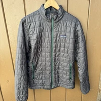 Patagonia Nano Puff Jacket Mens M Black Ibog Full Zip Insulated Primaloft 84212