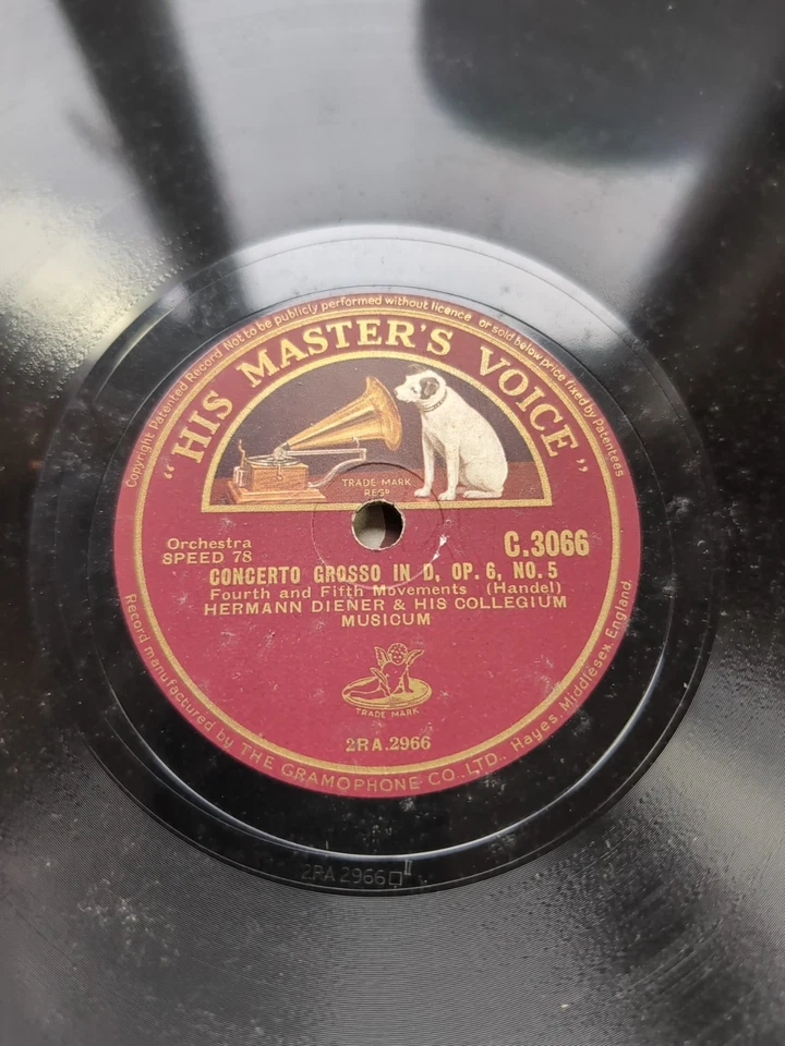 Job lot of 18shellac 78rpm 12 inch records HMV Red Labels Classical. R662 - Image 4 of 4