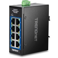8-Port Industrial Gigabit DIN-Rail Mini Switch, TI-GLC80, 8 x Gigabit Ports, ...