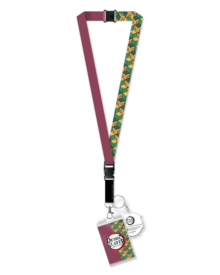 Demon Slayer: Kimetsu No Yaiba Anime Giyu Tomioka ID Insignia Soporte Cordón Foto 4 de 4