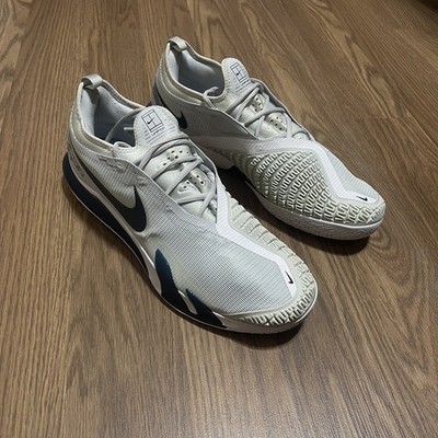 Nike Court React Vapor NXT HC Tennis Shoes Grey Blue CV0724-007 Mens Size 14