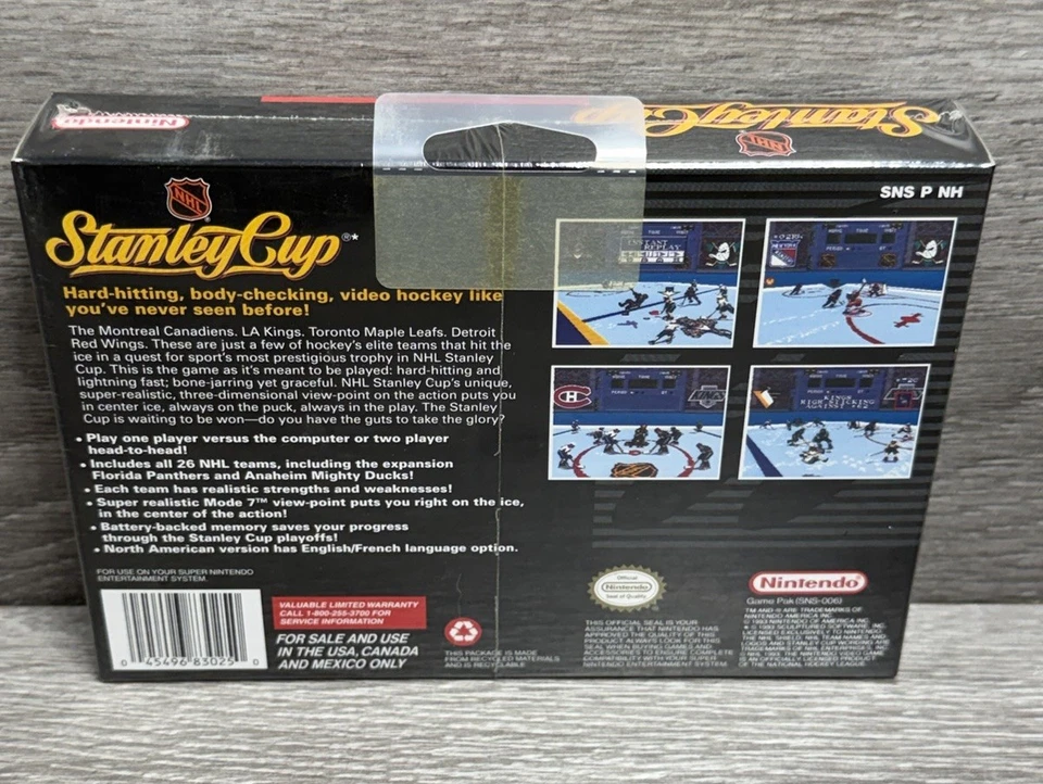 NHL Stanley Cup Hockey NEW Factory Sealed SNES Super NES Nintendo Complete CIB - Image 3 of 4