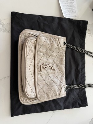 Saint Laurent Niki Baby Leather Shoulder Bag with Box and Dust Bag