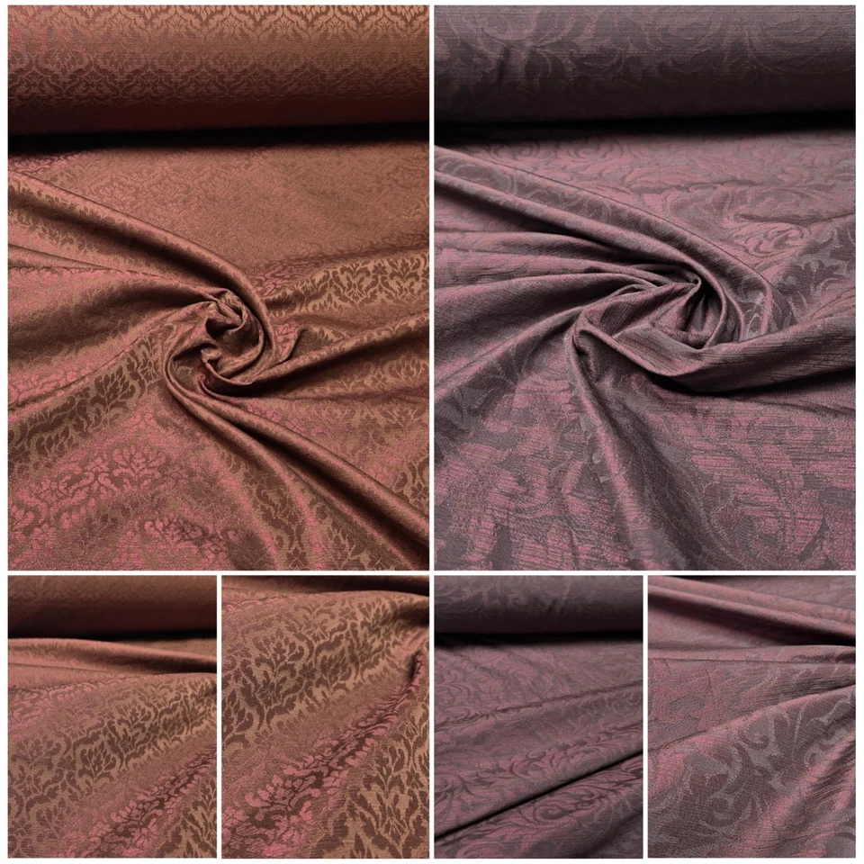 MARKENLOS Jacquard Stoff Dekostoff Doppelseitig Farbwechsel Meterware ab 0,5 Vorhang Bezug