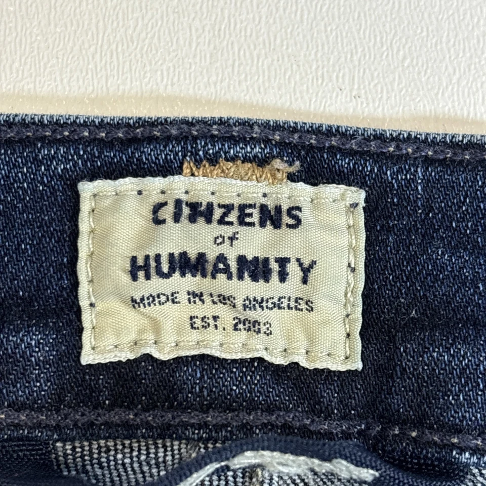 Pantalones de mezclilla Citizens of Humanity para mujer 27 Emerson ajustados novio botón mosca Foto 4 de 4