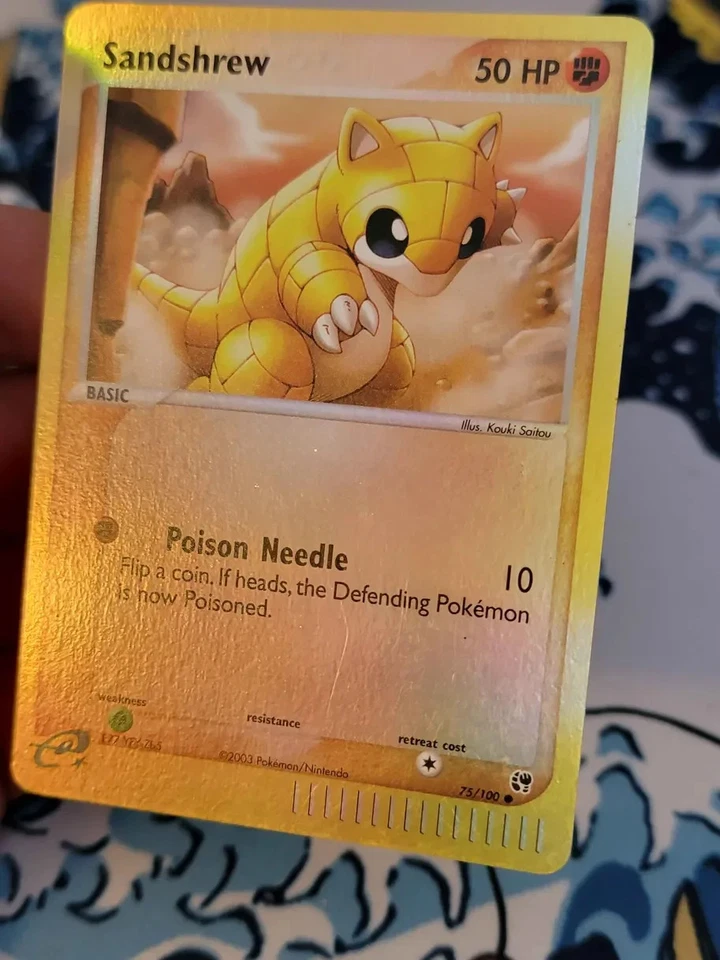 Sandshrew 75/100 EX Sandstorm Reverse Holo Pokémon Card TCG LP - Image 2 of 4