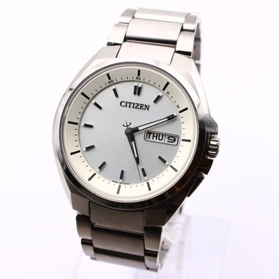 Citizen シチズン アテッサ　H100-T018858 稼働品 CITIZEN ATTESA H100-T01885 Titanium Solar Radio White Dial Mens