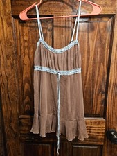 Victoria's Secret Vintage Xs Sheer Teddy Baby Doll Mesh Lingerie