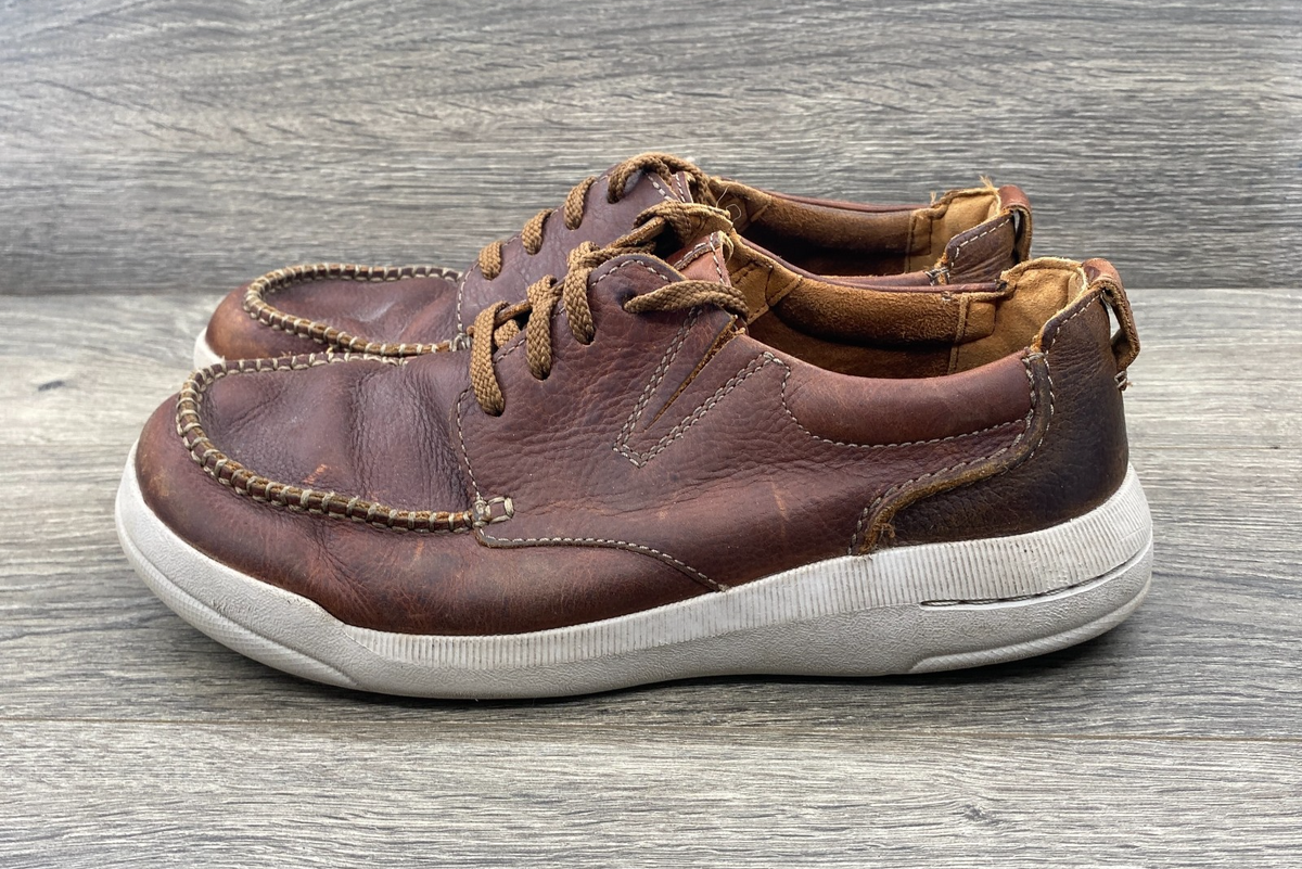 Clarks Collection Leather Casual Oxfords Shoes Men display picture 1