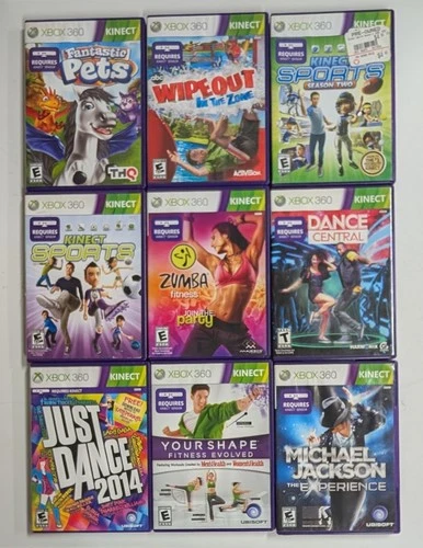 9 Lot of Xbox 360 Kinect Games Just Dance 2014 Sports Michael Jackson Wipe Out