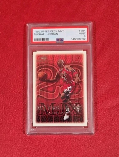 1999 Upper Deck MVP #204 Michael Jordan Chicago Bulls NBA Card PSA 9
