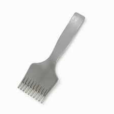 Ten-Tooth Pricking Iron Steel Leathercraft Iron with Ten Teeth Brushed-Finish