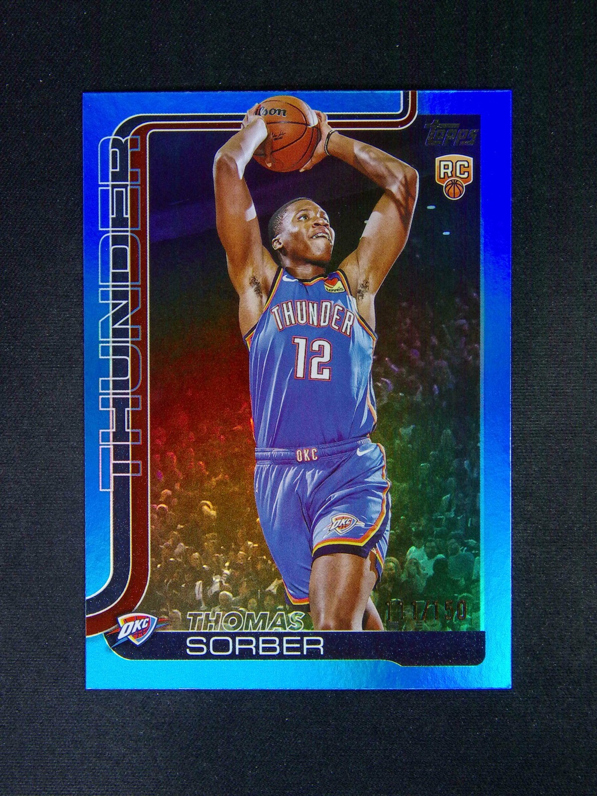 2025-26 Topps Flagship Thomas Sorber #215 RC Rookie Blue Rainbow /150