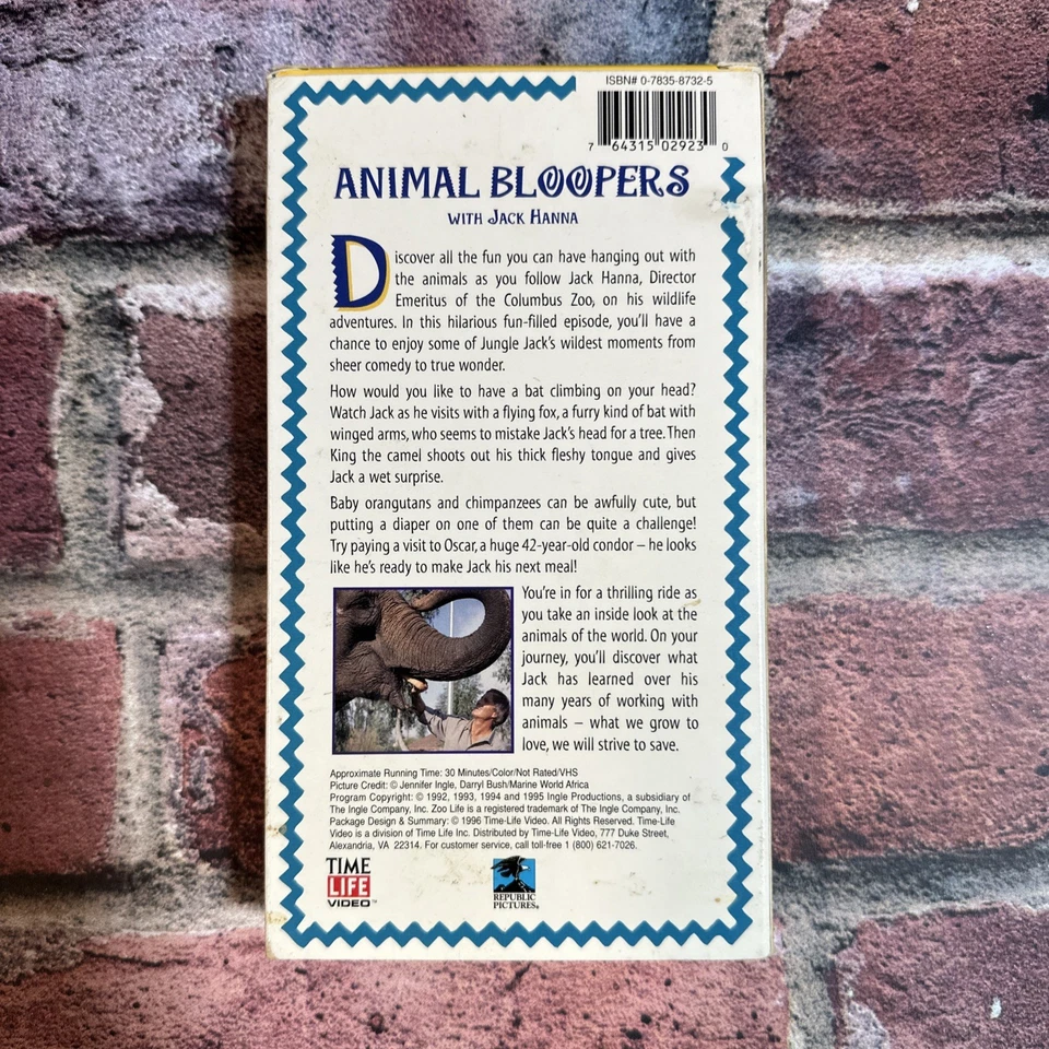 Animal Bloopers with Jack Hanna VHS 1994 Animal Nature Documentary Classic Film - Image 3 of 4
