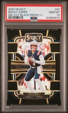 2023 Panini Select Bailey Zappe Black Prizm Die-cut 1/1 #67 PSA 10 SSP