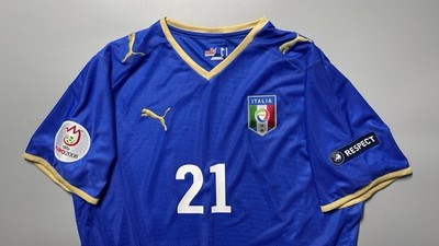 ITALY PUMA 2008 EURO FOOTBALL SOCCER HOME JERSEY #21 PIRLO SIZE “L