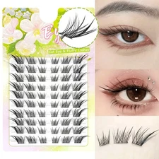 False Eyelashes Set 10 Rows 60 Cluster Wispy Fluffy Gorgeous Looking Soft