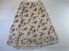 Vintage A Line Floral Lace Dress Pink Cream Boho*see Measurements