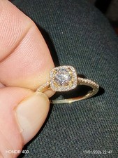 9ct Gold Lab created Diamond Engagement Ring Size O Never Worn  Gift Boxed