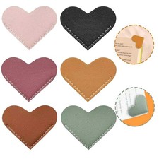 Leather Heart Bookmarks, Corner Page Clips for Women  Girls, Love 6 Pcs 