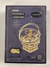 **NEW** ROKR “Starry Night” Mechanical 3D Wooden Puzzle Music Box Adult DIY Kit!