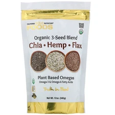 Organic 3-Seed Blend, Plant-based Omegas, with Ancient Seeds of Chia, Hemp and