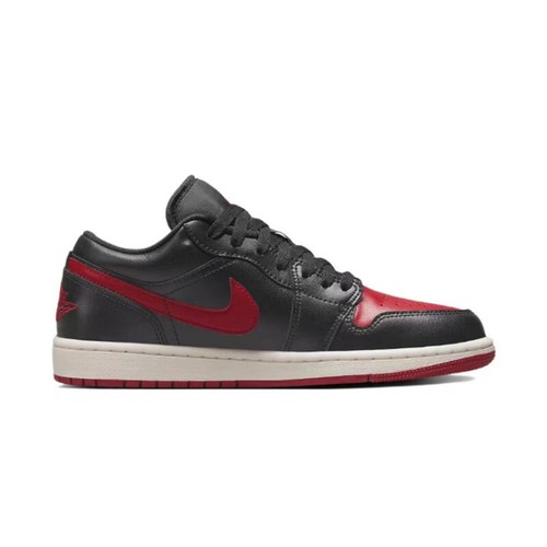 Nike Air Jordan 1 AJ1 Low Bred Sail Gym Red White Women's Shoes DC0774-061 - Picture 4 of 6