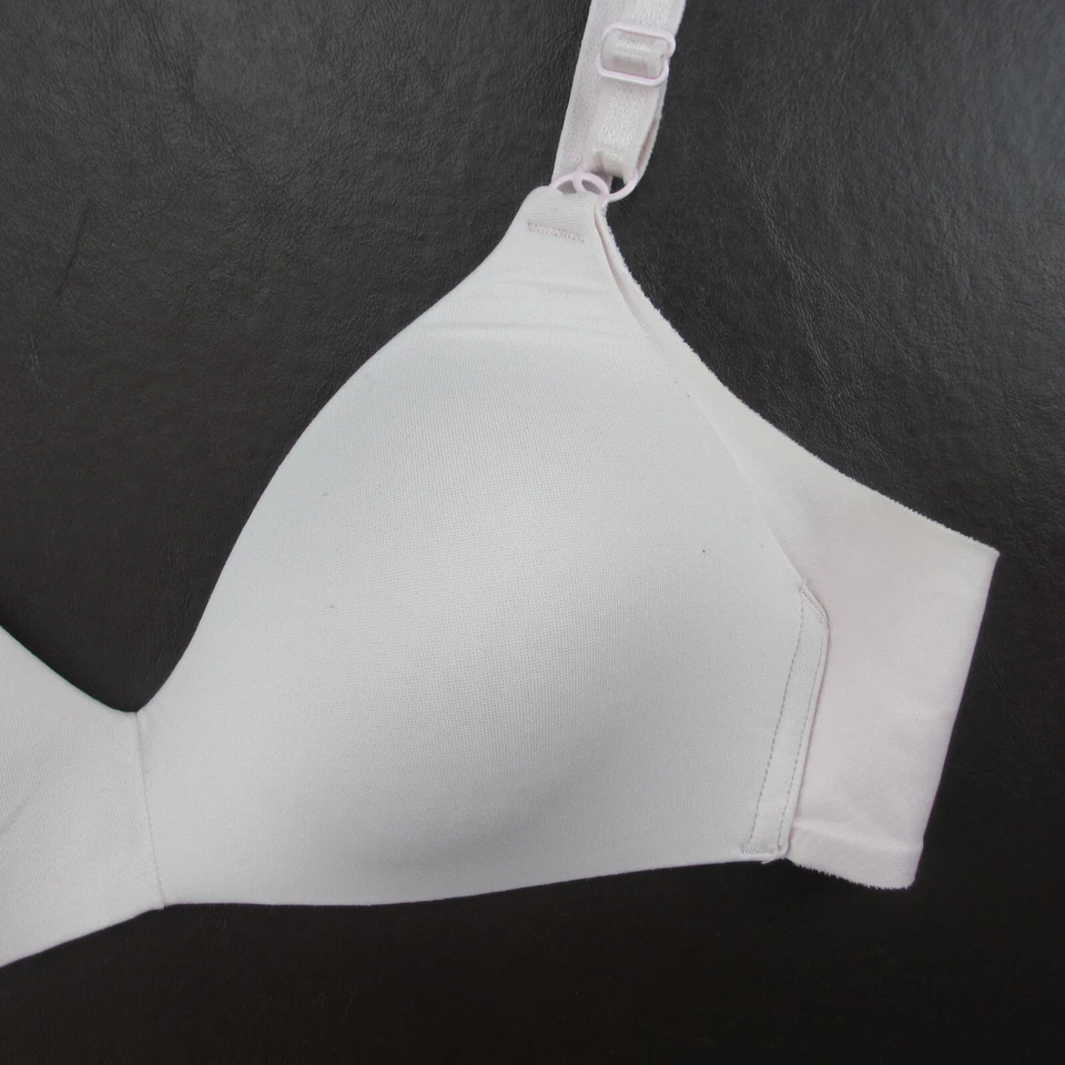 Sujetador Warner's Talla 34A Rosa Acolchado Inalámbrico Cierre Ajustable Trasero Foto 4 de 4