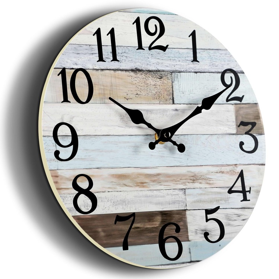 Wall Clock 12 Inch Silent NonTicking Wall Clocks Battery Operated