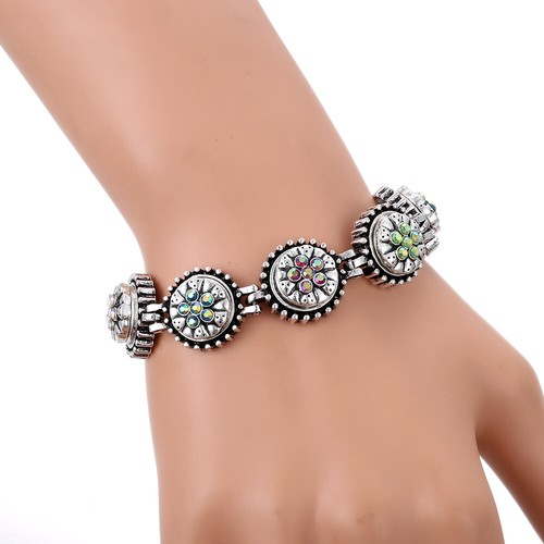 12mm 4pcs Mixed Flowers Chunk Charm Snap Button Fit 18mm Drill Snap Jewelry NS09 - Picture 7 of 7