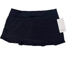 NWT🎀LULULEMON🎀SIZE 12🎀PACE RIVAL SKIRT MID RISE🎀AUTHENTIC🎀3.5” L🎀BLACK🎀