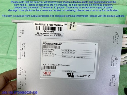 ACS UDMnt 2B220N0D Motion Controller&Terminal as in photos, sn:1845, FedExDHL - Picture 7 of 19