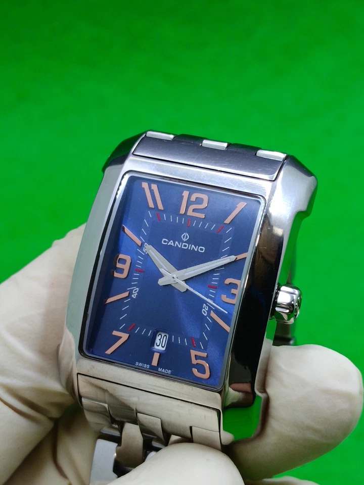 vintage Candino Watch Date Indicator for Men's blue color - Image 3 of 4