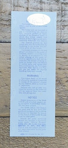 Willie McGee Signed 1982 World Series Game 3 Triple Inscribed Ticket Stub JSA - Picture 3 of 3