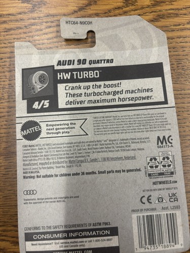 2024 Hot Wheels Audi 90 Quattro Blue #144/250 - HW Turbo 4/5 🆕 - 第 3/3 張圖片
