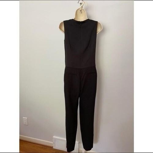 DVF Diane von Furstenberg Melody black jumpsuit sleeveless New Medium 8 10 - Picture 4 of 7