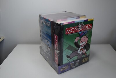 B65 HASBRO GAMES MONOPOLY BOARD GAME AND CLUE 2X SEALED BOOKSHELF BOOK ISSUE!