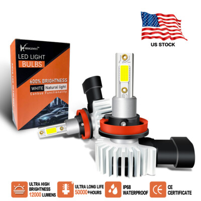 H11/H8/H9 LED Headlight Bulb High Beams Bulb 200W For VW Golf 2018-2019