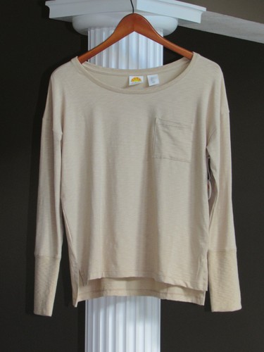 C&C CALIFORNIA Blonde-Beige Long Sleeve Top Shirt Women's Size L NWT - Picture 2 of 3