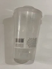 2008 Lego Clear Pick A Brick Stackable Storage Container Cup W/ Lid White Clear