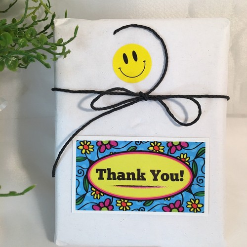 Business Thank You Cards Floral Tags Thank You Emoji Stickers 50 Sets=100 pc - 第 4/7 張圖片