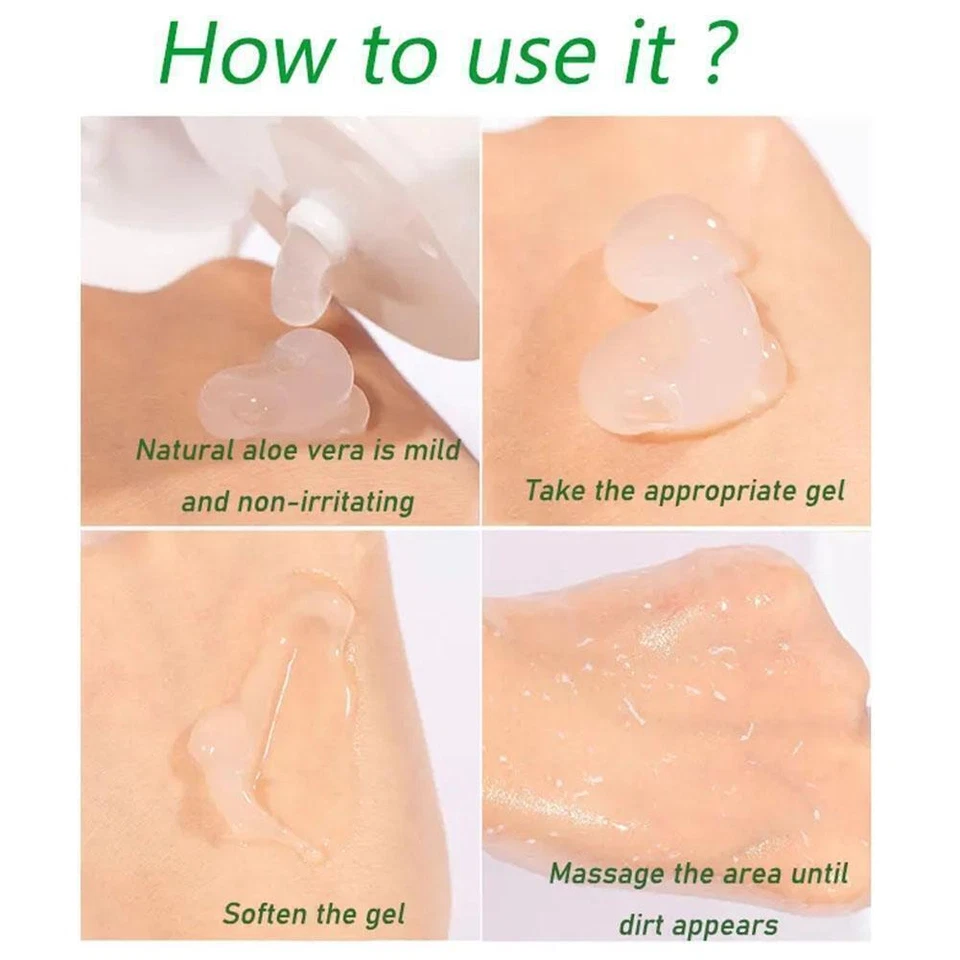 Aloe Vera Deep Cleansing Exfoliating Peeling Gel Facial Moisturizing GX O6 T1K2 - Image 3 of 4