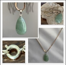 14K Gold Filled Necklace  Jade Pendant
