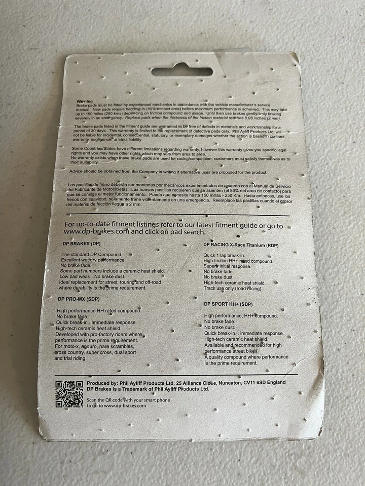 Frenos DP Yamaha - DP418 - Pastillas de freno de metal sinterizado estándar Foto 2 de 3