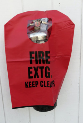    1-WATER PRESSURE-FIRE EXTINGUISHER COVER W/WINOW  OVERALL SIZE 25''x16 ½''x8''